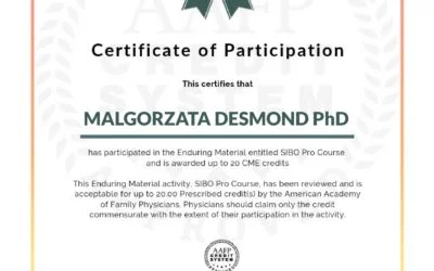 SIBO Pro Course – kurs terapii SIBO i IMO certyfikowany przez American Academy of Family Physicians